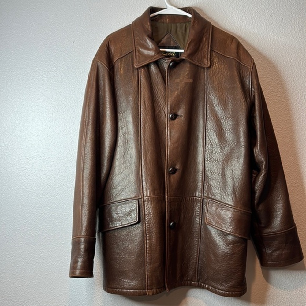 VINTAGE Reed Sportswear Men's Brown Leather jacket